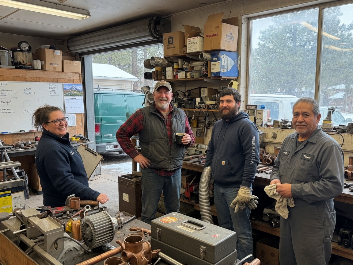 The Flagstaff HeatCraft team at work in Flagstaff